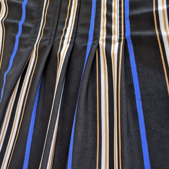 COCOMO Blouse Women's 2X Multicolor Striped Pintuck 1/4 Zip 3/4 Sleeve Work - Picture 7 of 10